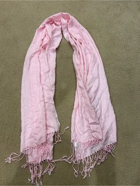 Light Pink Women's Fringe Scarf - Classic Soft Wrap